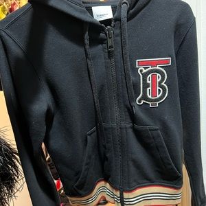 Burberry Zip up TB Logo Patch Hoodie